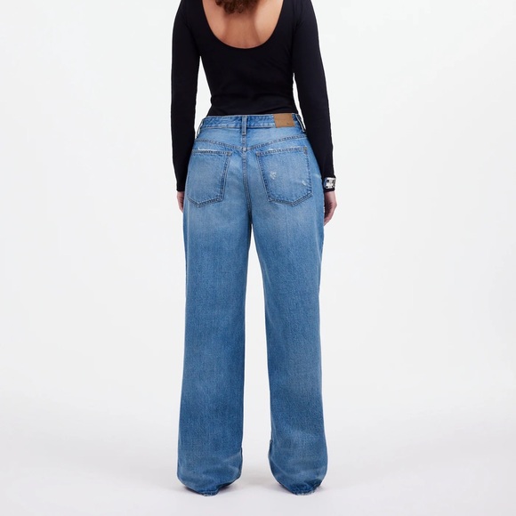 Madewell wide leg curvy low slung Jeans - Medium Blue - Picture 7 of 7